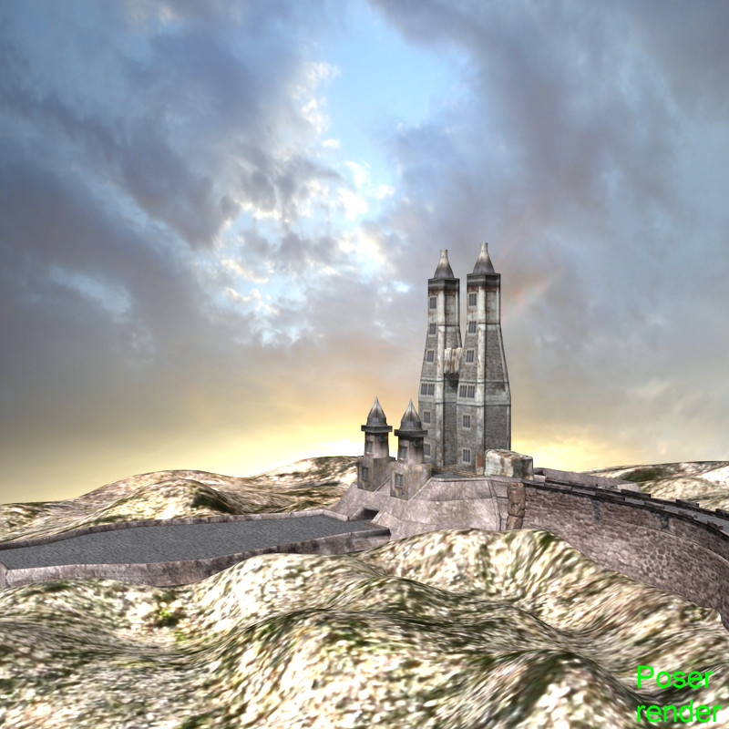 Island Castle for Poser by N/A