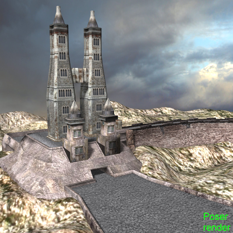 Island Castle for Poser by N/A