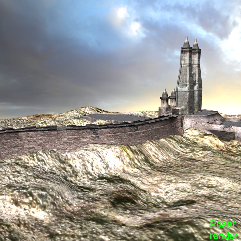 Island Castle for Poser by N/A