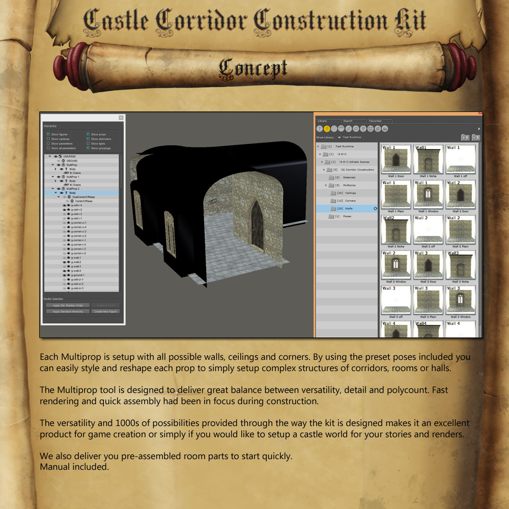 Castle Corridor Construction Kit by N/A