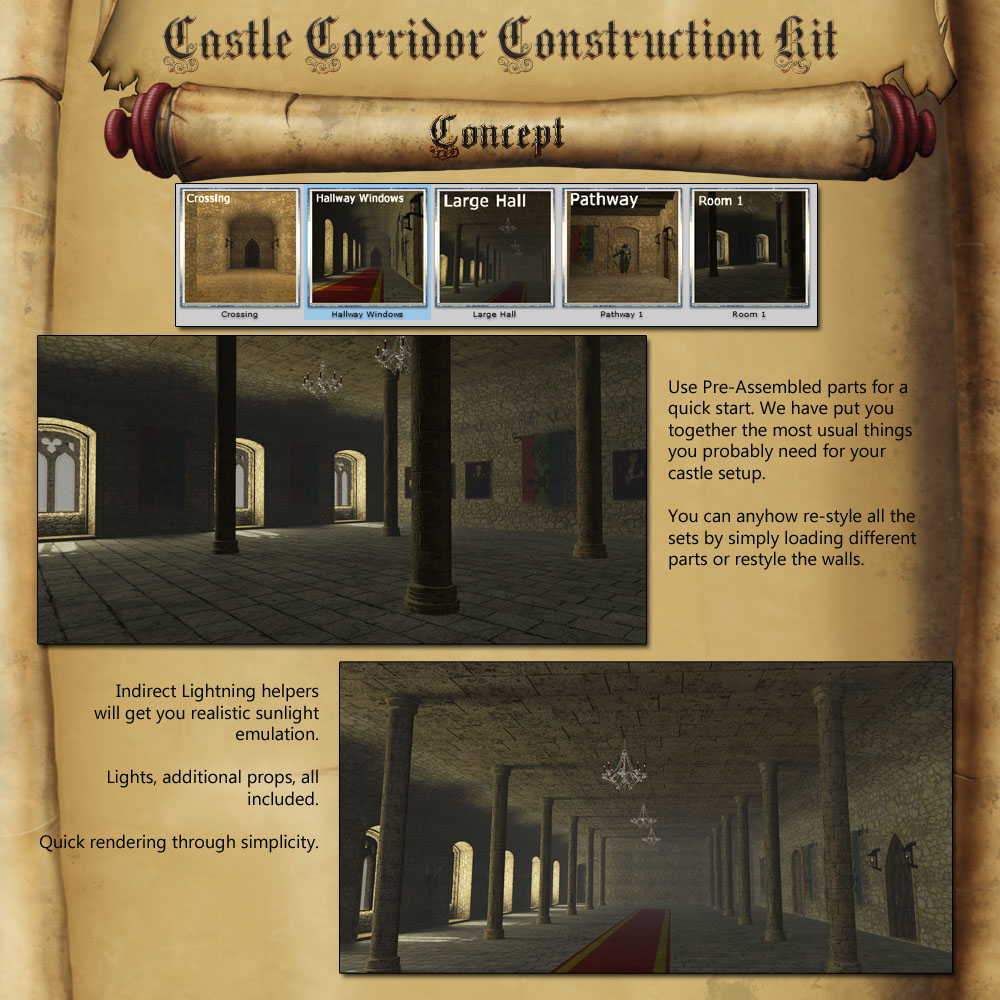 Castle Corridor Construction Kit by N/A
