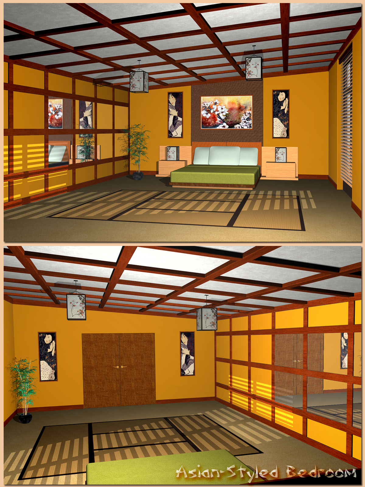 Asian-Styled Bedroom by N/A