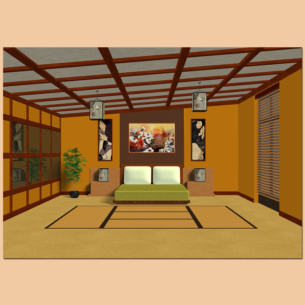 Asian-Styled Bedroom by N/A