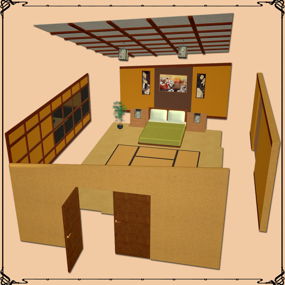 Asian-Styled Bedroom by N/A