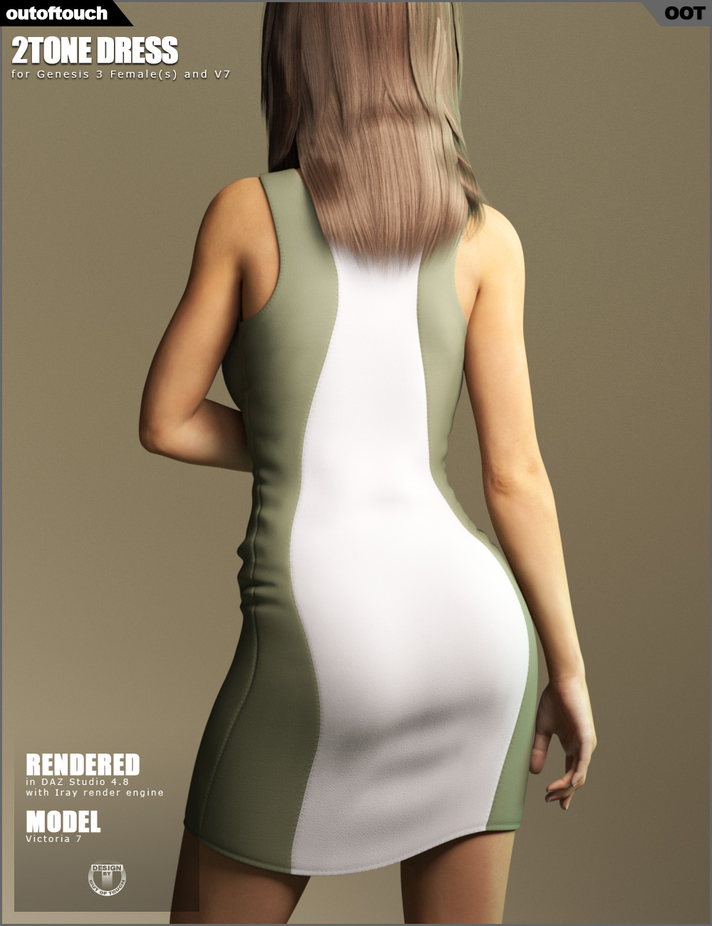 2Tone Dress for Genesis 3 Female(s) by N/A