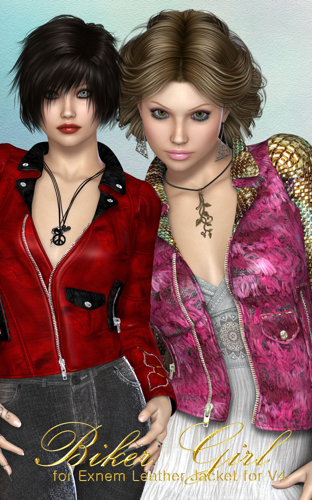 DA-BikerGirl for Exnem Leather Jacket by N/A