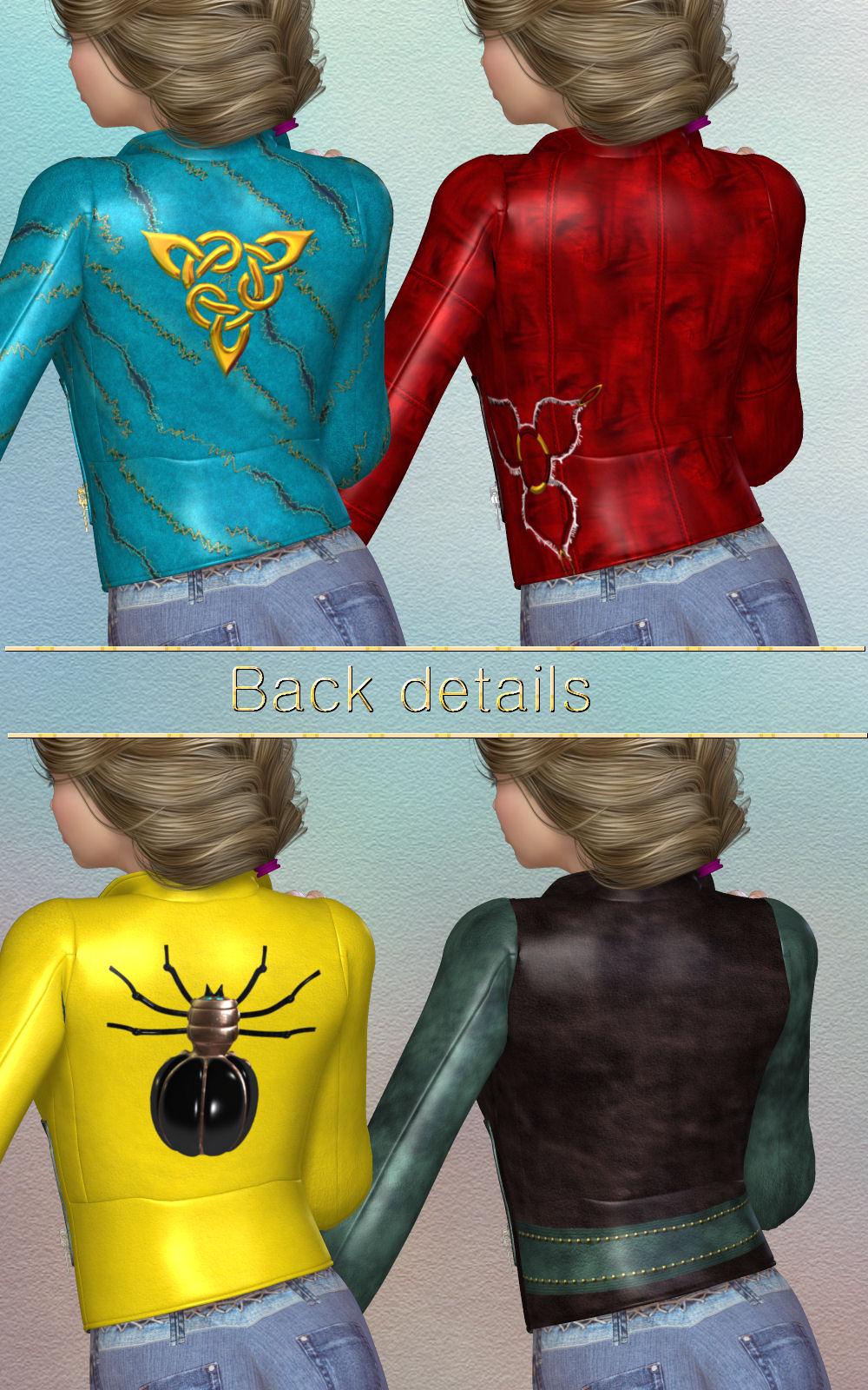 DA-BikerGirl for Exnem Leather Jacket by N/A