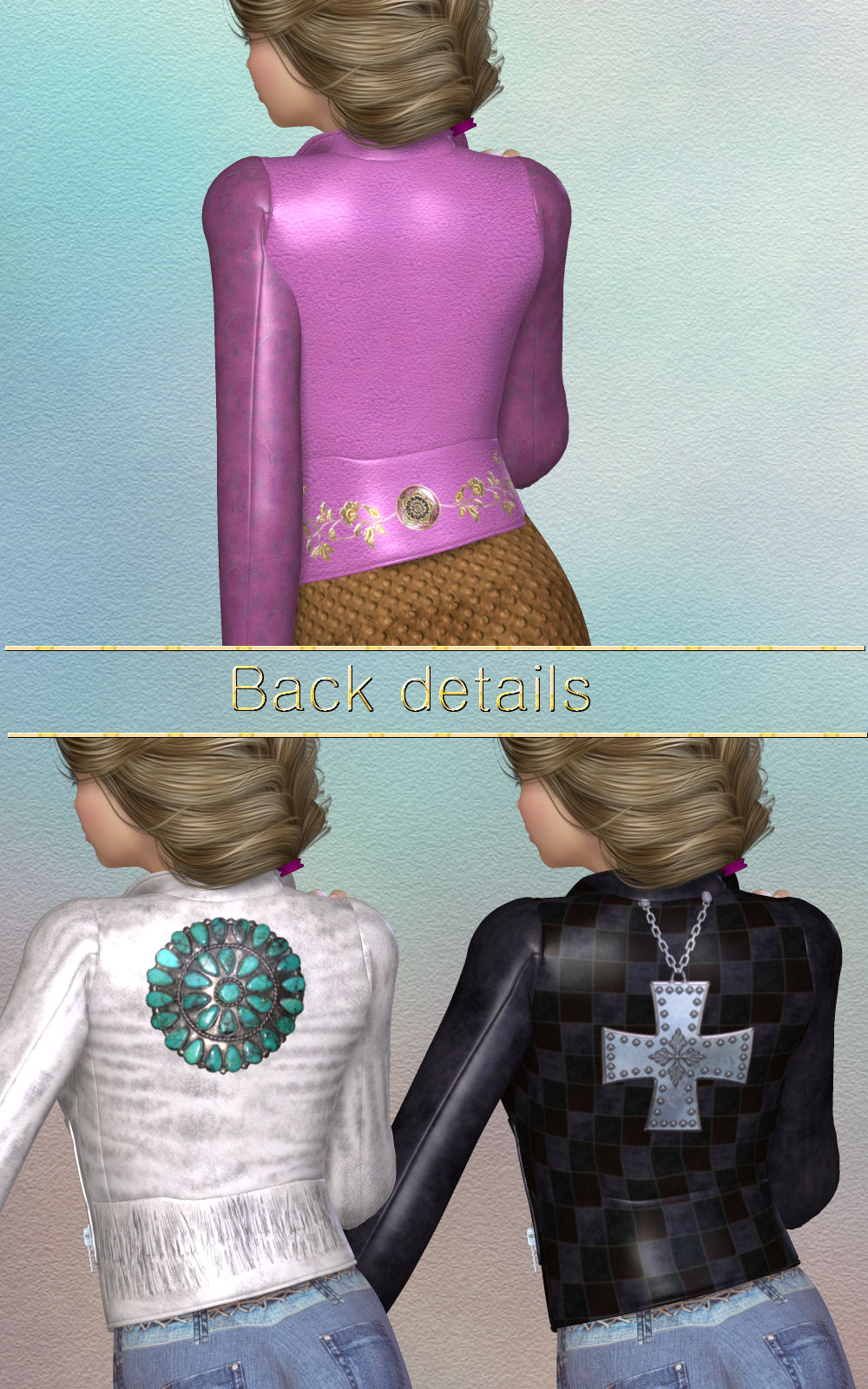 DA-BikerGirl for Exnem Leather Jacket by N/A