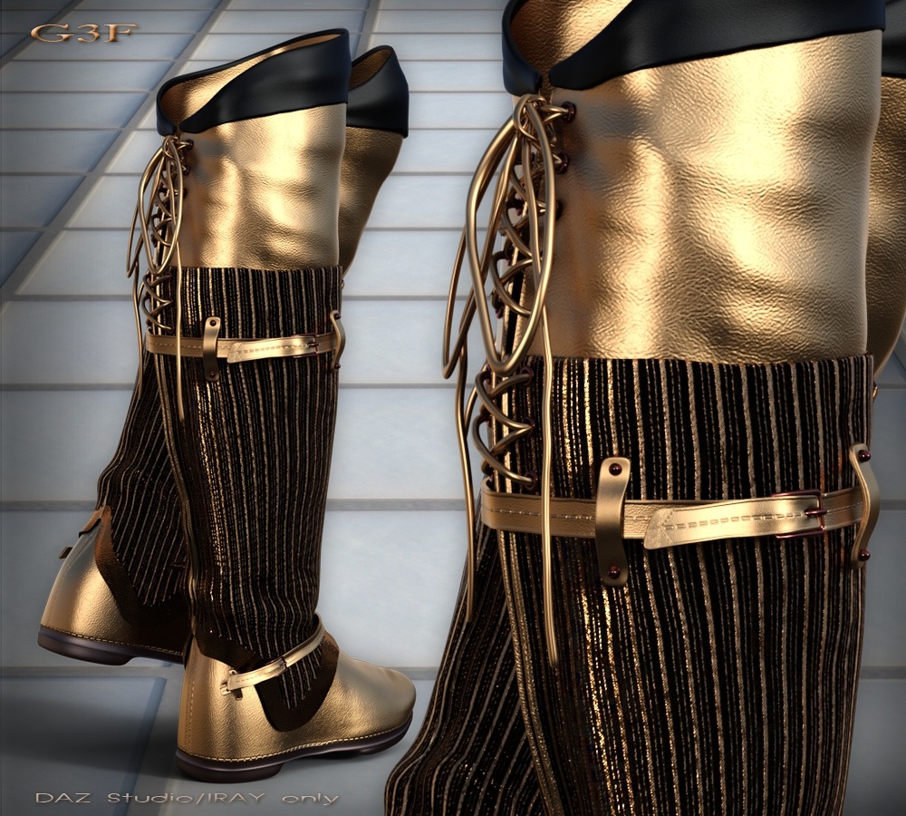 Laced Fantasy Boots G3F by N/A