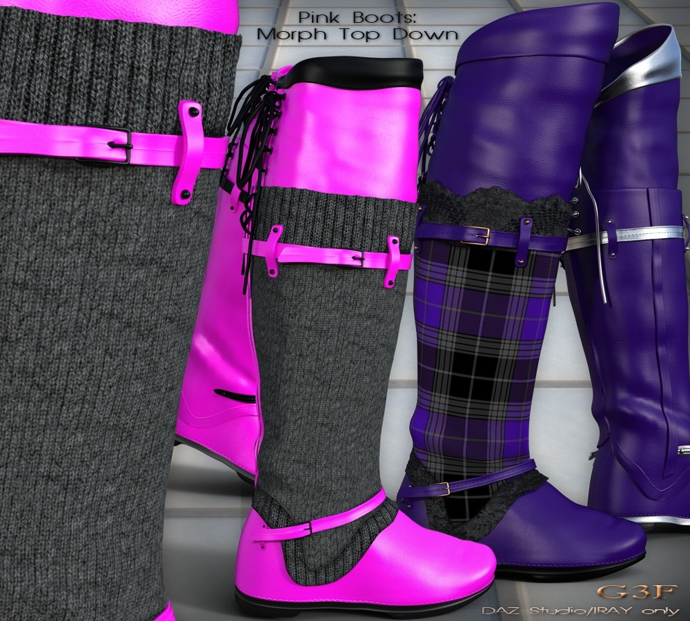 Laced Fantasy Boots G3F by N/A
