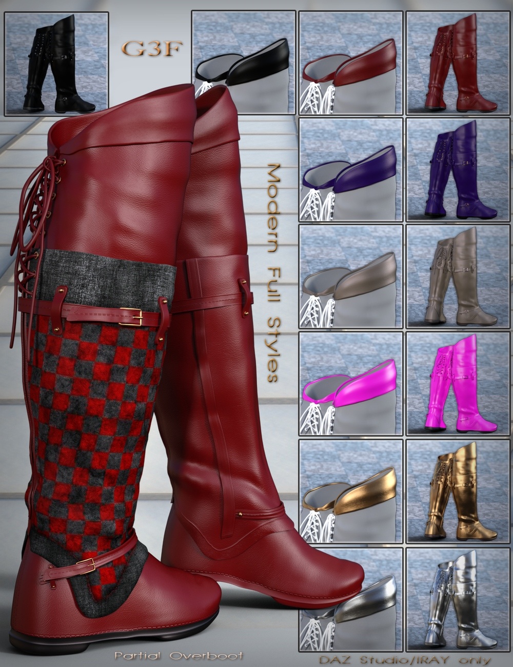 Laced Fantasy Boots G3F by N/A