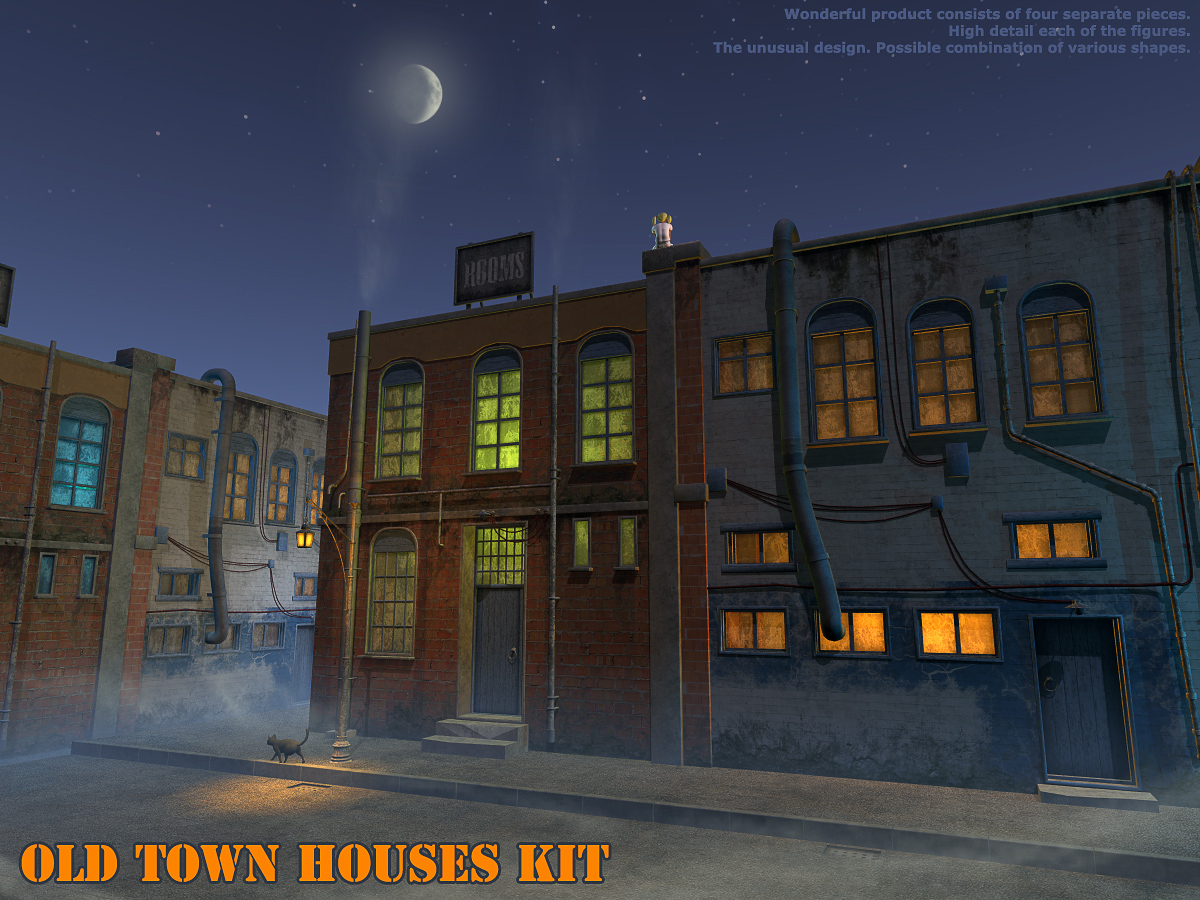 Old town houses kit by N/A