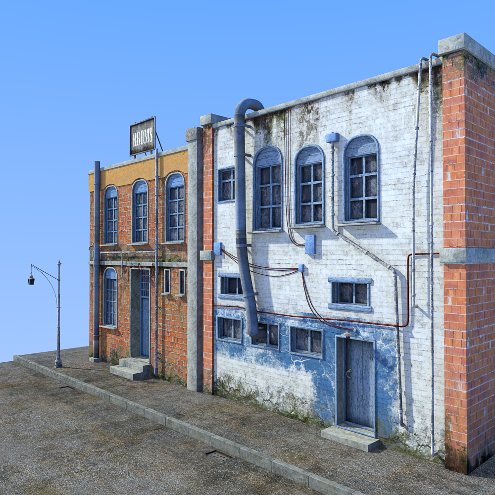 Old town houses kit by N/A