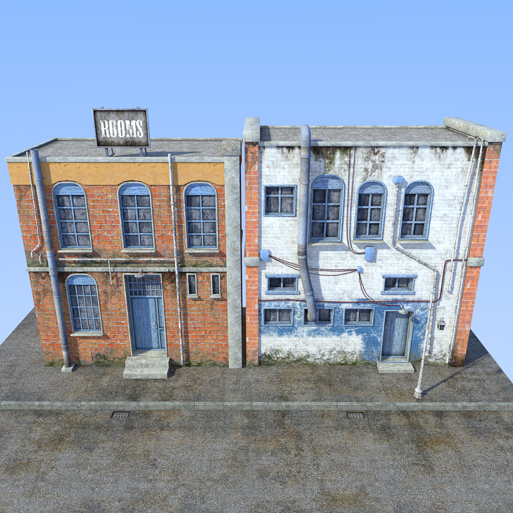 Old town houses kit by N/A