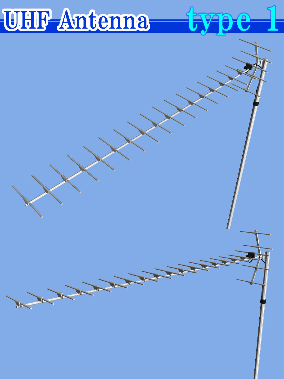 UHF Antenna 2 types Inclusion(OBJ)By x7 by N/A