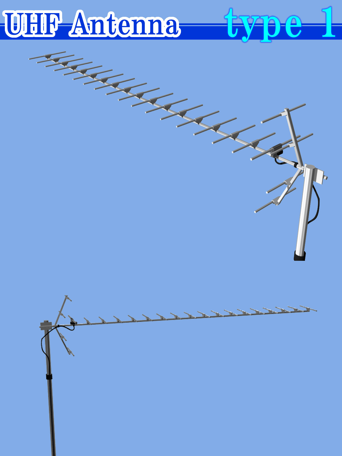 UHF Antenna 2 types Inclusion(OBJ)By x7 by N/A
