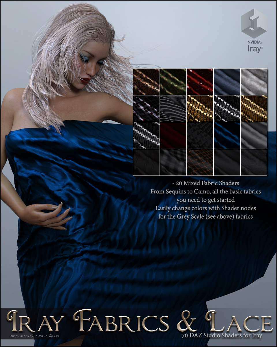 SV's Iray Fabrics and Lace Shaders by N/A
