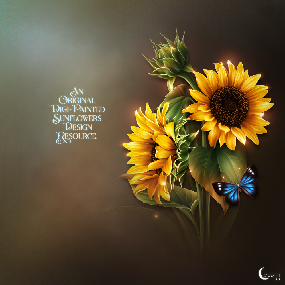 Moonbeam's Bright Yellow Sunflowers by N/A