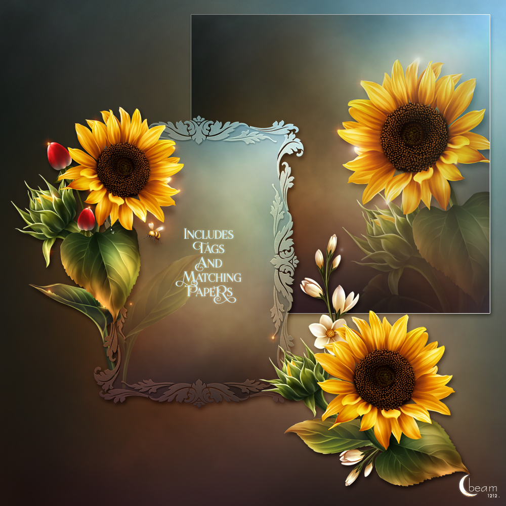 Moonbeam's Bright Yellow Sunflowers by N/A