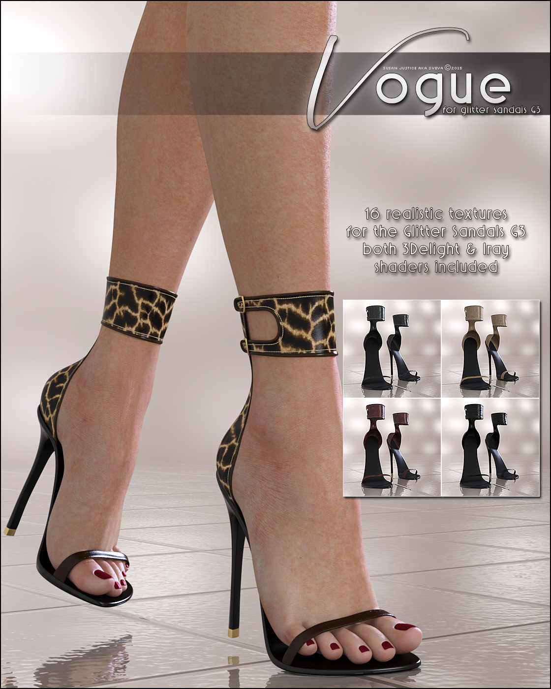 Vogue for Glitter Sandals by N/A