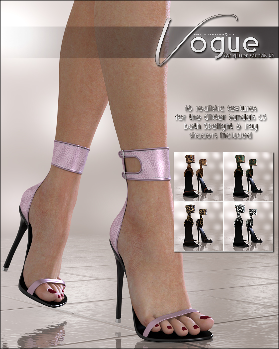 Vogue for Glitter Sandals by N/A