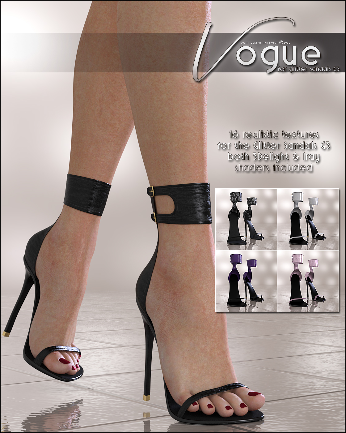 Vogue for Glitter Sandals by N/A