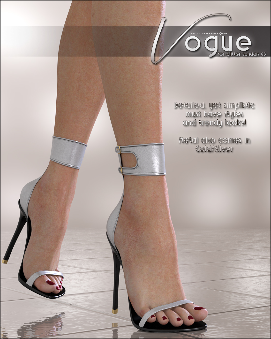 Vogue for Glitter Sandals by N/A