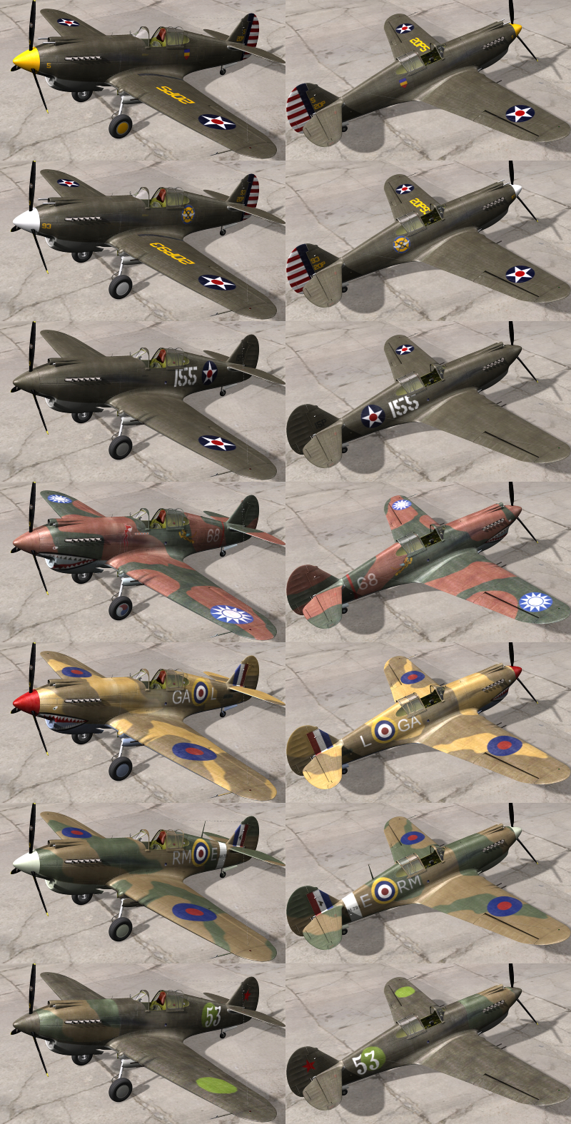 'Long-nosed' P-40 Tomahawk for Poser by N/A