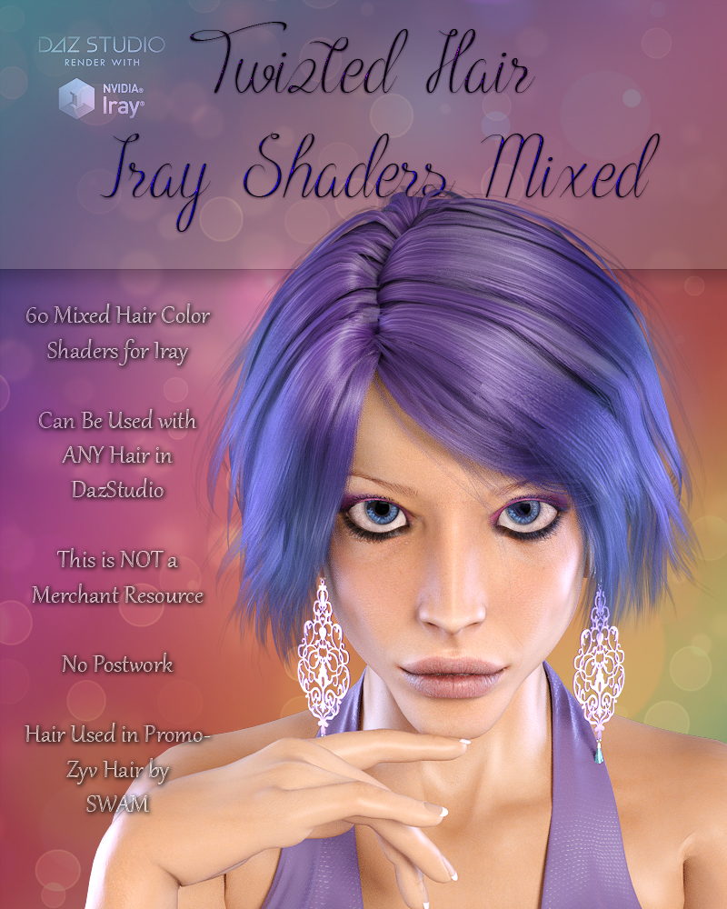 Twizted Hair Iray Shaders Mixed by N/A