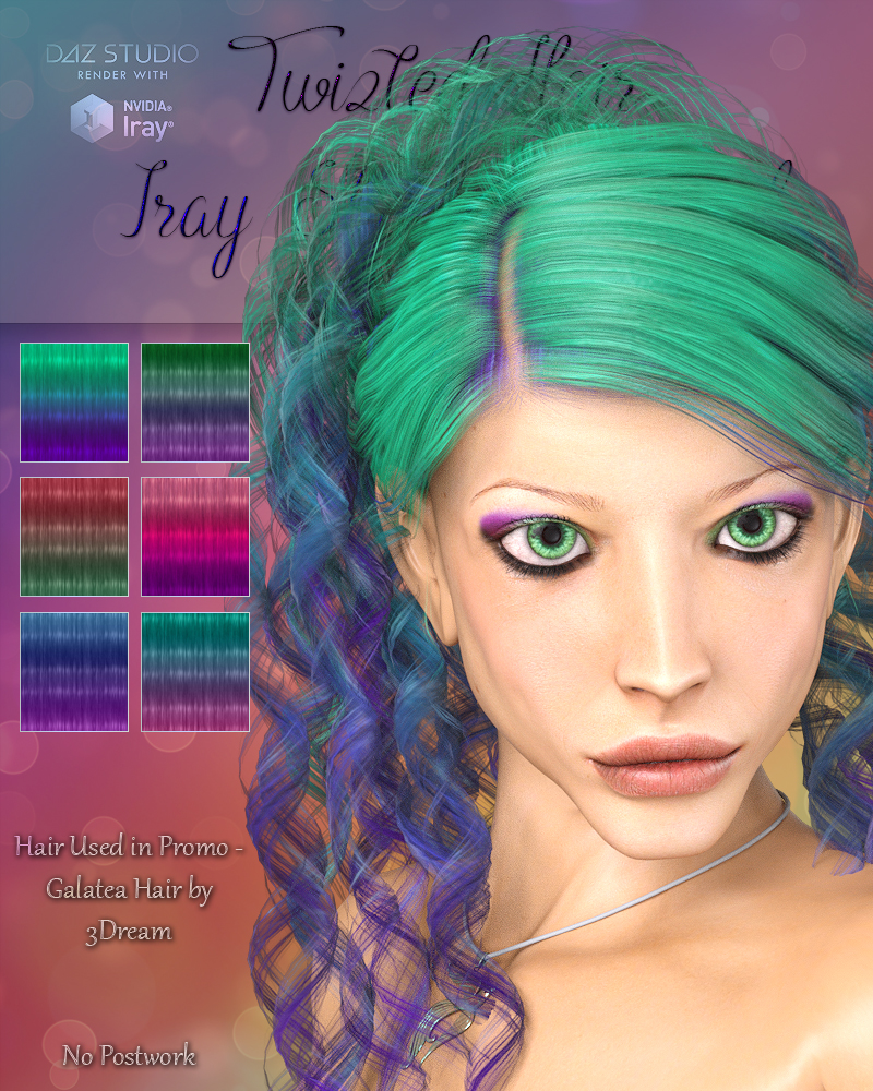 Twizted Hair Iray Shaders Mixed by N/A
