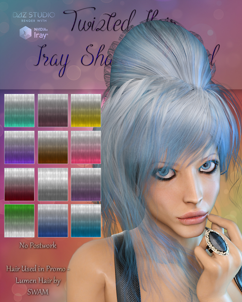 Twizted Hair Iray Shaders Mixed by N/A