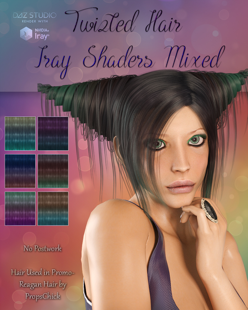 Twizted Hair Iray Shaders Mixed by N/A