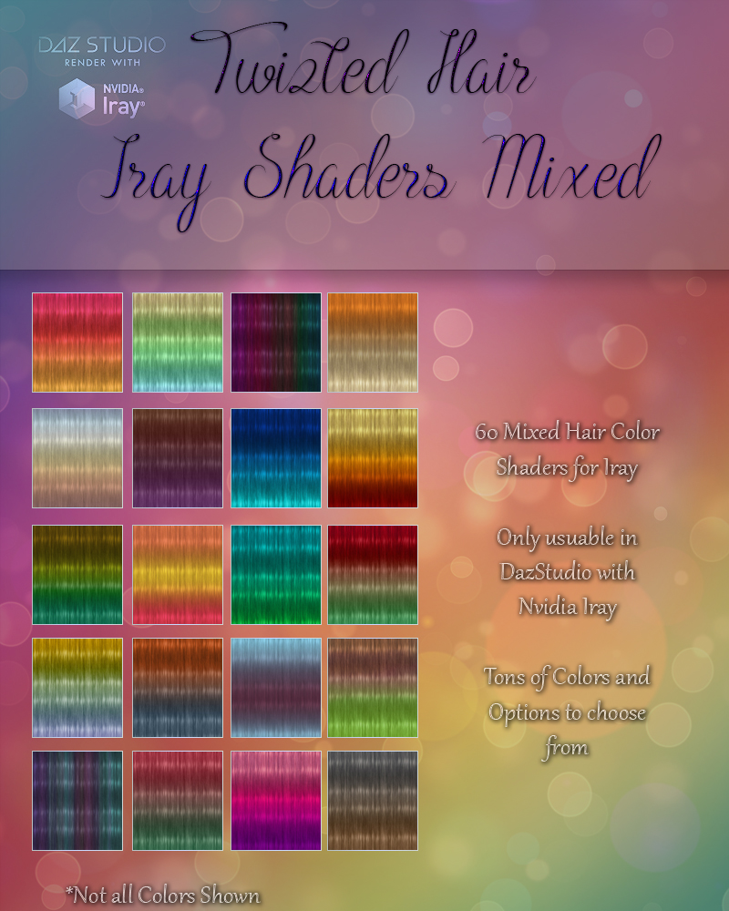 Twizted Hair Iray Shaders Mixed by N/A