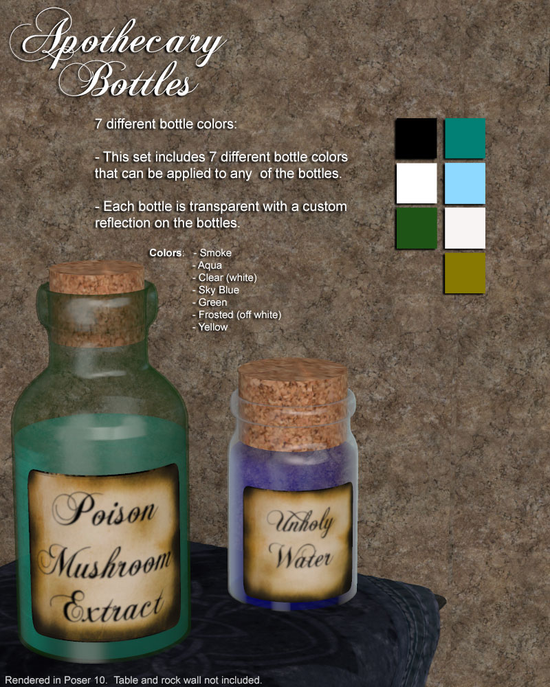 Apothecary Bottles by N/A