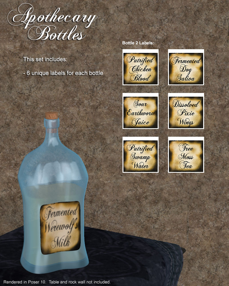Apothecary Bottles by N/A