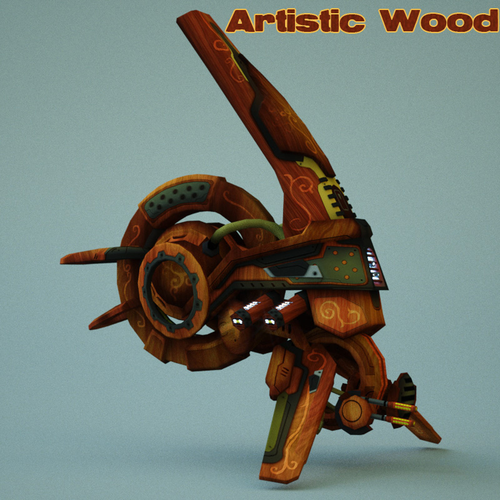 Zeneca Fighter Drone Texture Pack 1 - Red Manga / Artistic Wood by N/A