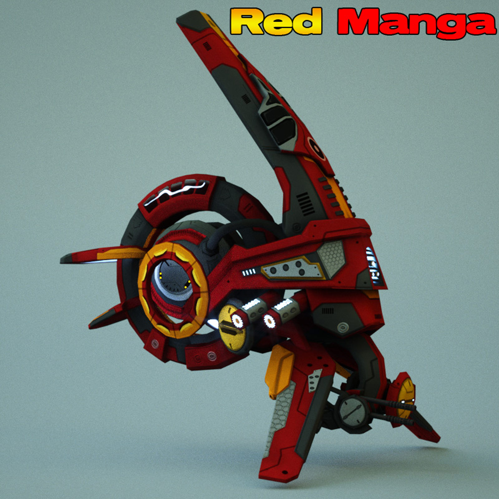 Zeneca Fighter Drone Texture Pack 1 - Red Manga / Artistic Wood by N/A