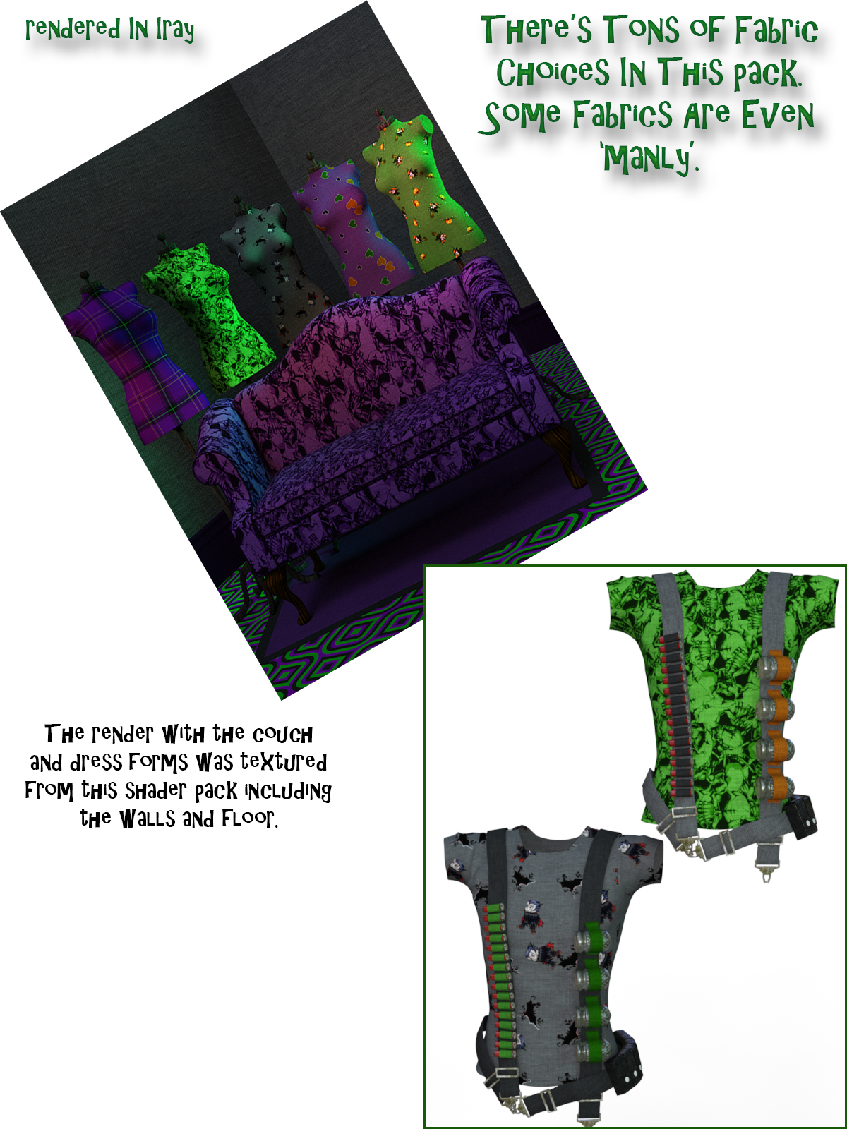 Iray Halloween Fabric Shaders And Seamless Tile Merchant Resource by N/A