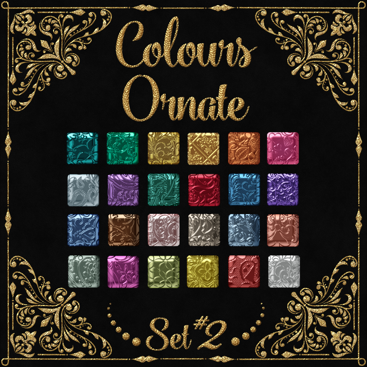Bling! Colours Ornate Set #2 Layer Styles by N/A