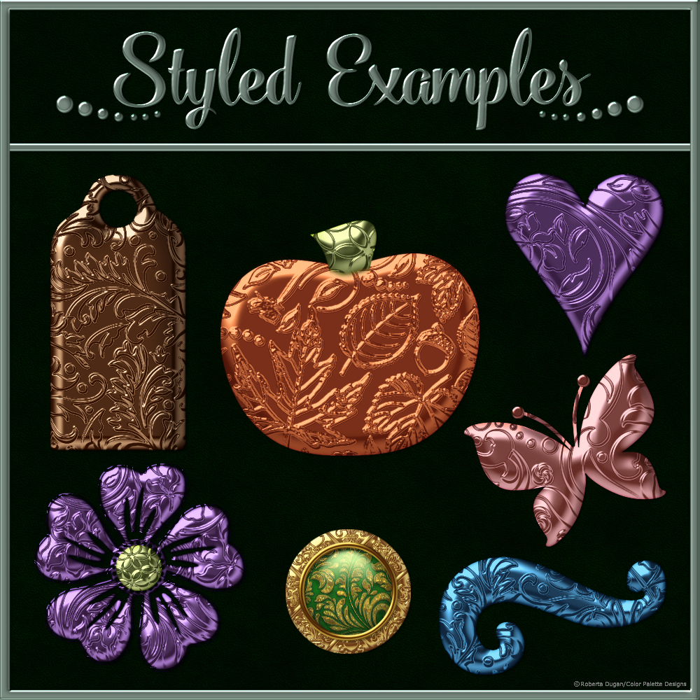 Bling! Colours Ornate Set #2 Layer Styles by N/A