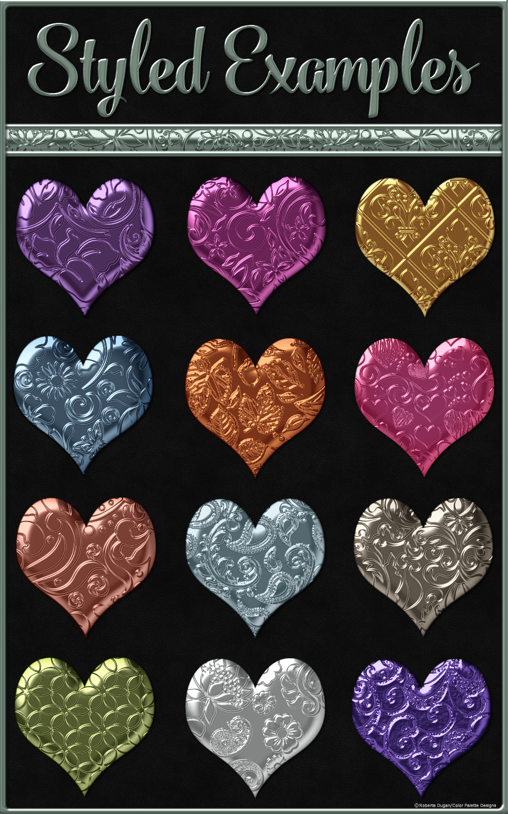 Bling! Colours Ornate Set #2 Layer Styles by N/A
