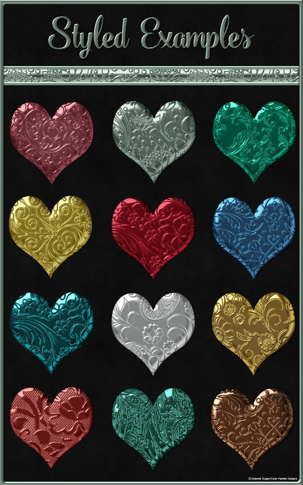 Bling! Colours Ornate Set #2 Layer Styles by N/A