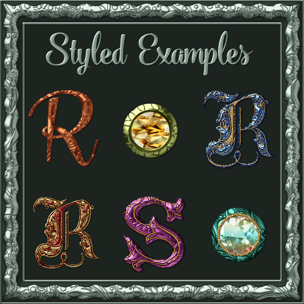 Bling! Colours Ornate Set #2 Layer Styles by N/A