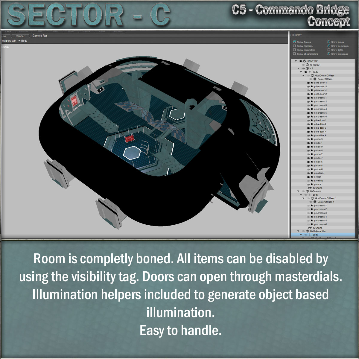 Ship Elements C5: Commando Center by N/A