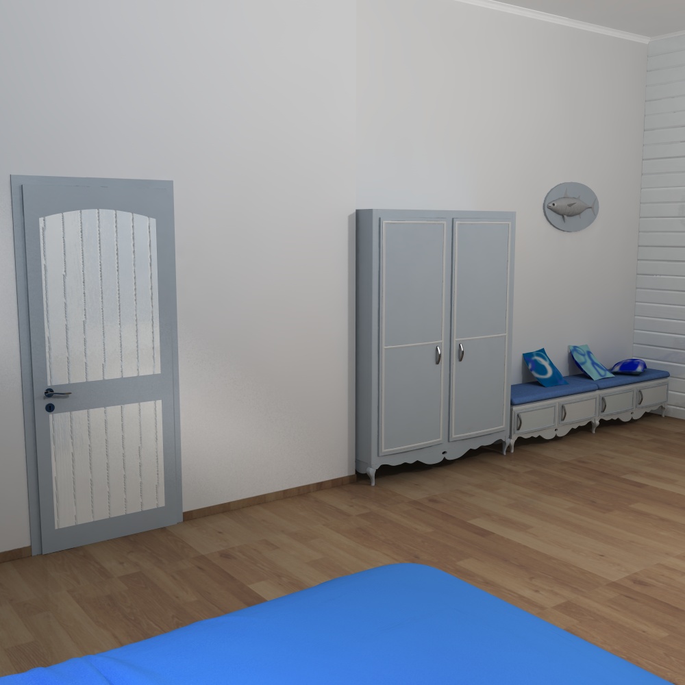 Aqua bedroom by N/A