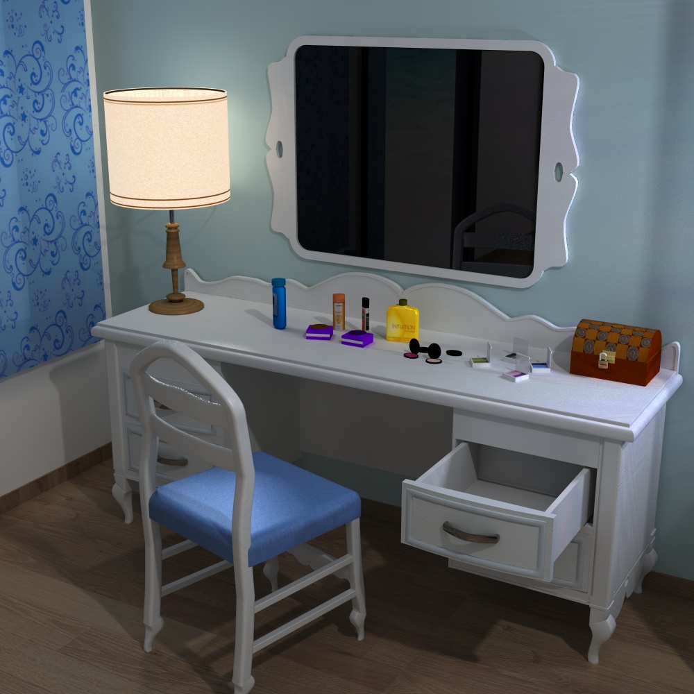 Aqua bedroom by N/A