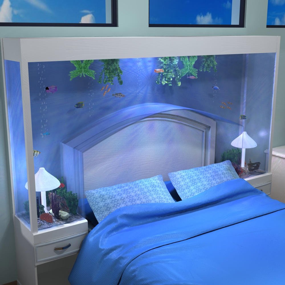 Aqua bedroom by N/A