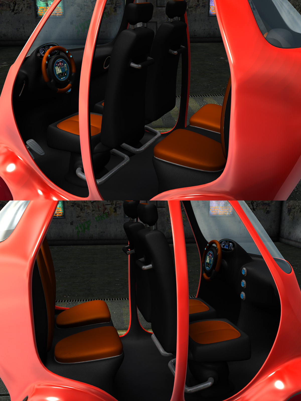 Futuristic Compact Car by N/A