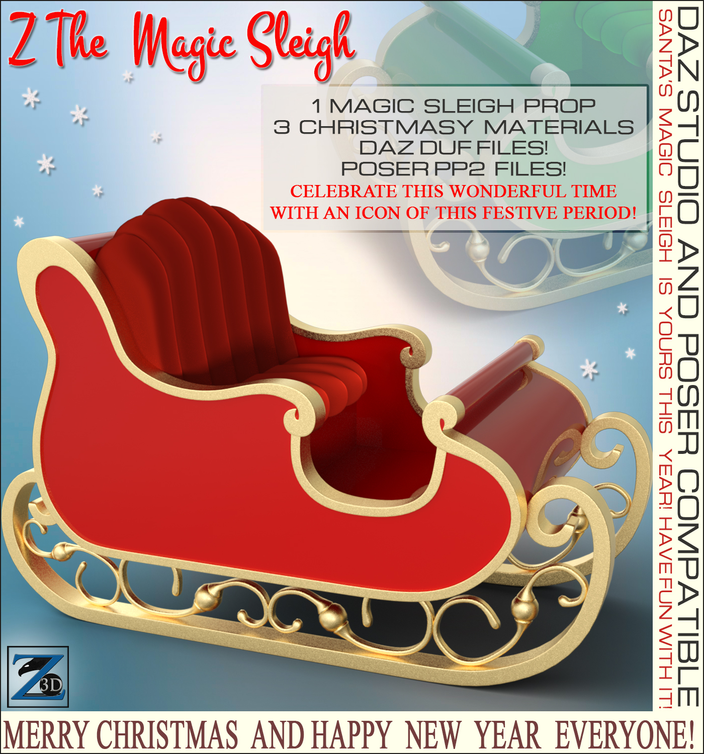 Z The Magic Sleigh - Daz & Poser by N/A