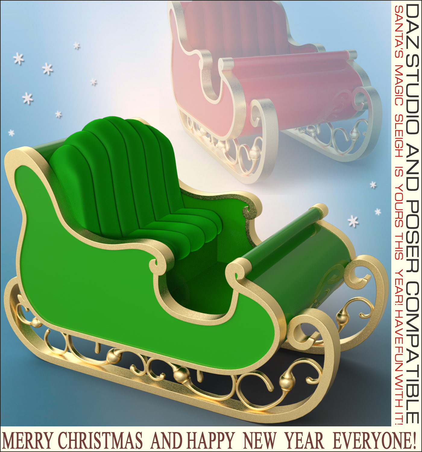 Z The Magic Sleigh - Daz & Poser by N/A